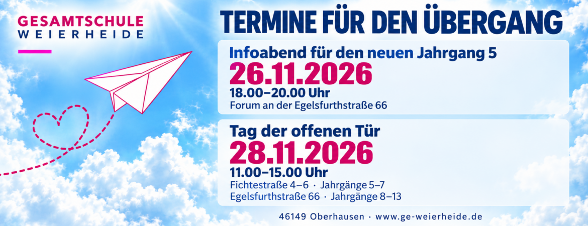 Termine für den Übergang Termine für den Übergang